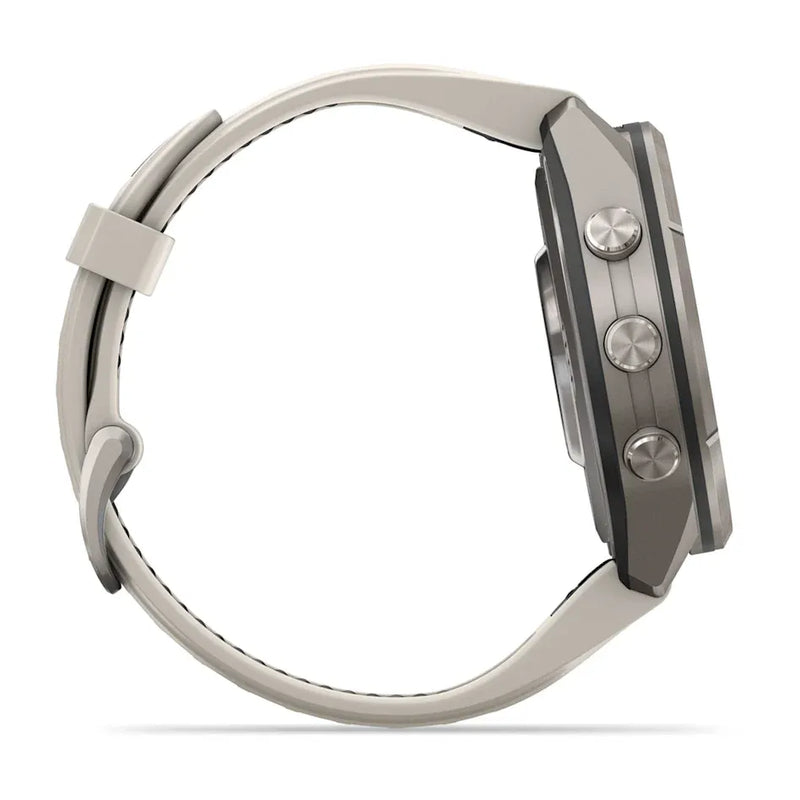 Fenix 9 Pro inReach Smartwatch, 43mm - Titanium with Fog Grey/Dark Sandstone Silicone Band - 010-04335-81