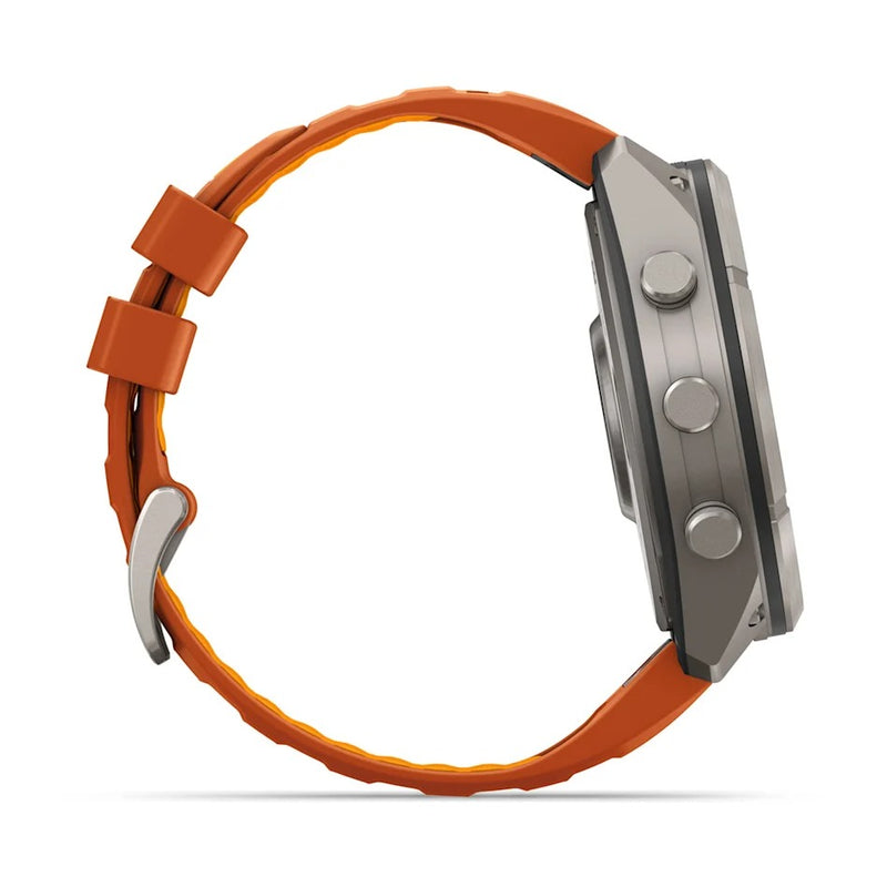 Fenix 9 Pro inReach Smartwatch, 51mm - Titanium with Autumn Orange/Spark Orange Silicone Band - 010-04337-01