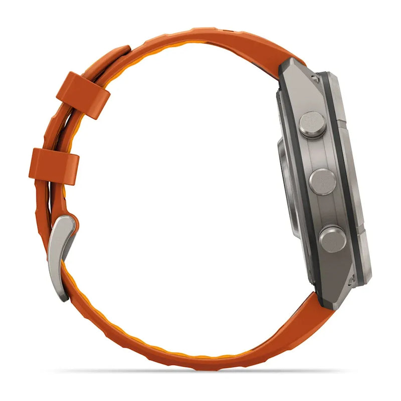 Fenix 9 Pro inReach Smartwatch, 47mm - Titanium with Autumn Orange/Spark Orange Silicone Band - 010-04336-01