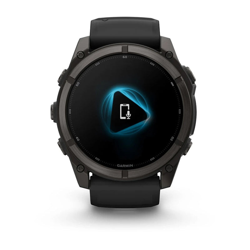 Fenix 9 Smartwatch, 51mm - Carbon Grey DLC Titanium with Black Silicone Band - 010-04763-11