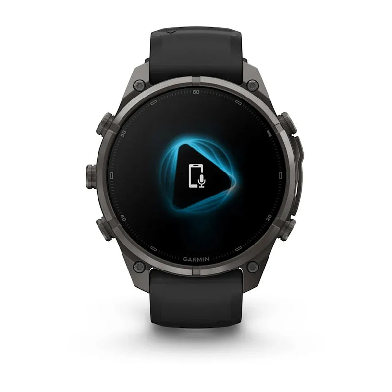 Fenix 9 Pro Smartwatch, 47mm - Carbon Gray DLC Titanium with Black/Pebble Grey Silicone Band - 010-04336-16