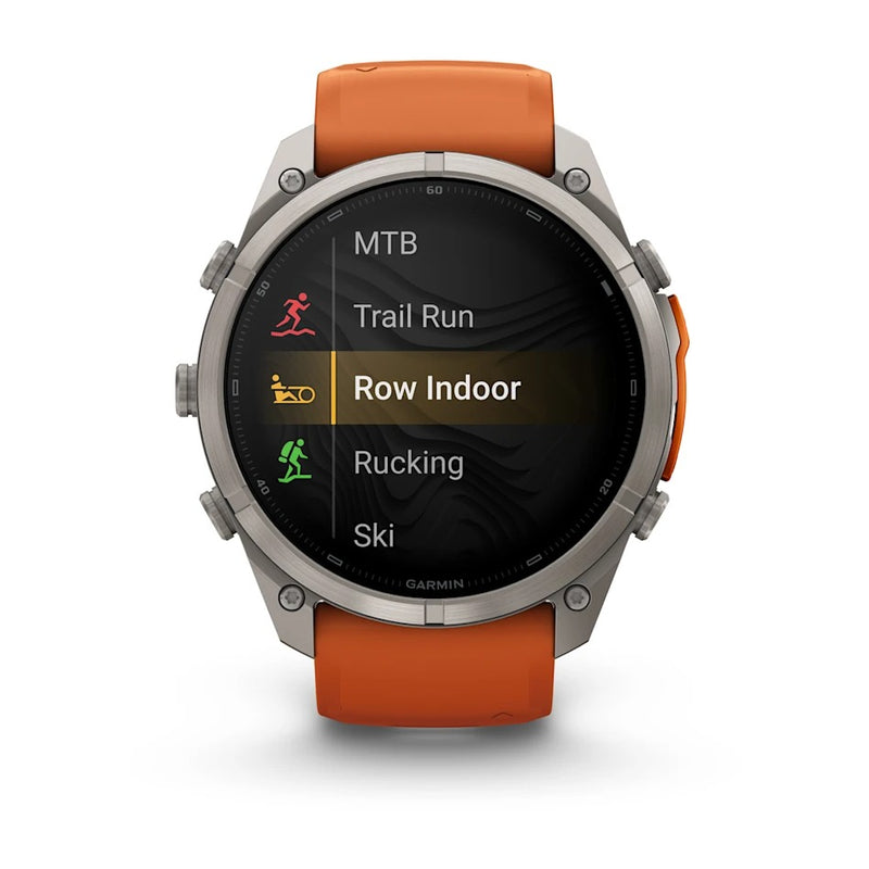 Fenix 9 Pro inReach Smartwatch, 51mm - Titanium with Autumn Orange/Spark Orange Silicone Band - 010-04337-01