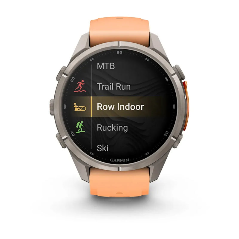 Fenix 9 Pro inReach Smartwatch, 43mm - Titanium with Shell Pink/Autumn Orange Silicone Band - 010-04335-01