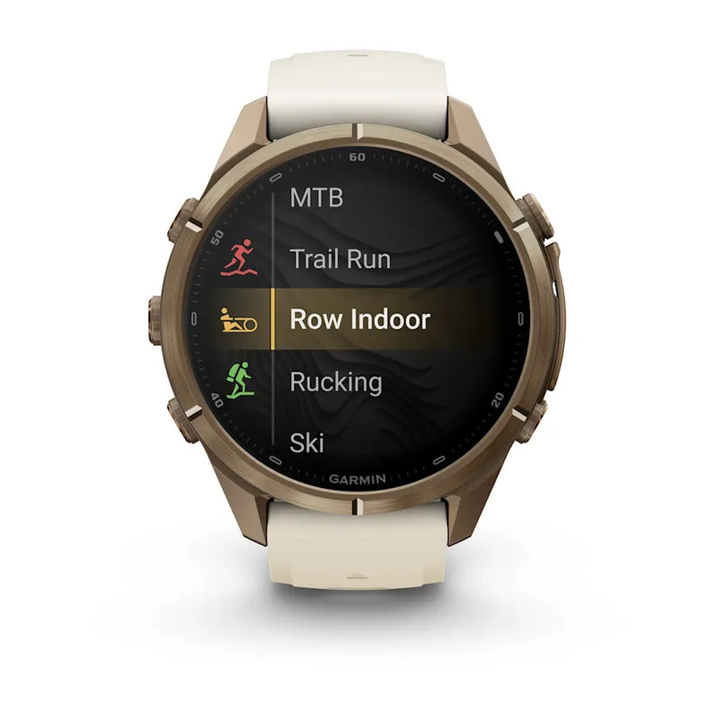 Fenix 9 Pro inReach Smartwatch, 43mm - Autumn Gold Titanium with Cream/French Grey Silicone Band - 010-04335-21