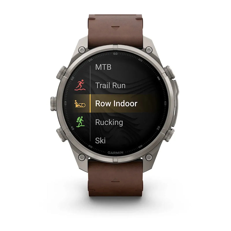 Fenix 9 Pro inReach Smartwatch, 47mm - Titanium with Walnut Leather Band - 010-04336-41