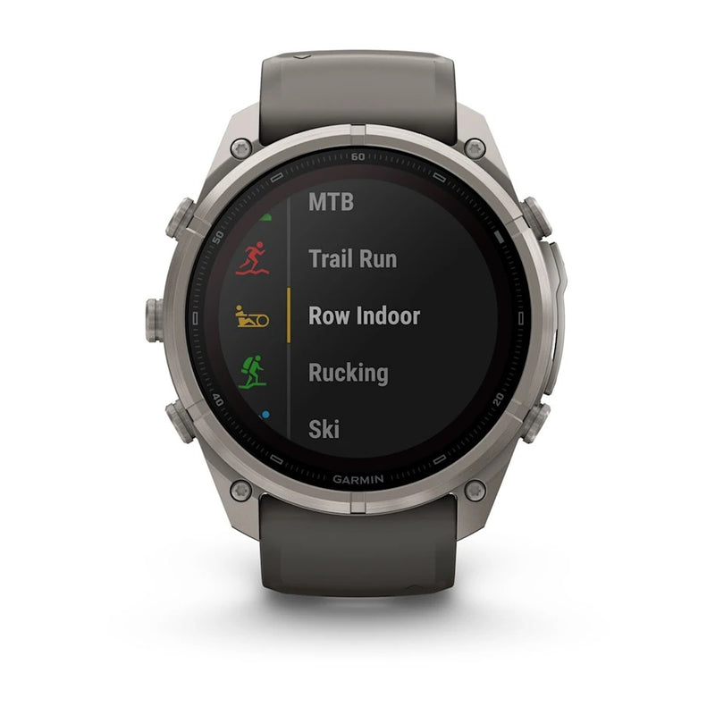 Fenix 9 Pro inReach Smartwatch, Solar 51mm - Titanium with Pebble Grey Silicone Band - 010-04339-01