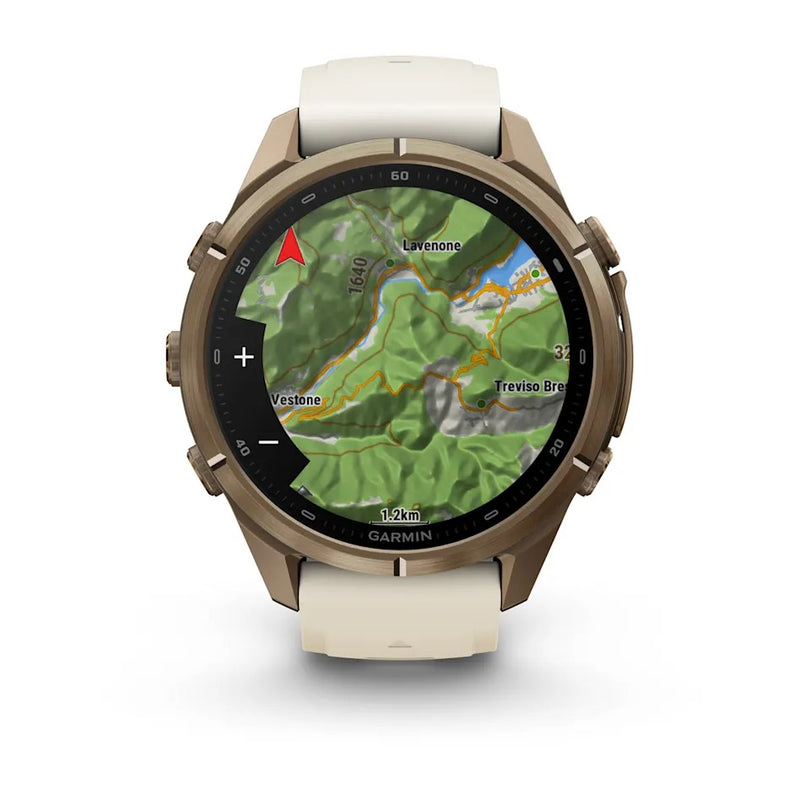 Fenix 9 Pro Smartwatch, 43mm - Autumn Gold Titanium with Cream/French Grey Silicone Band - 010-04335-26