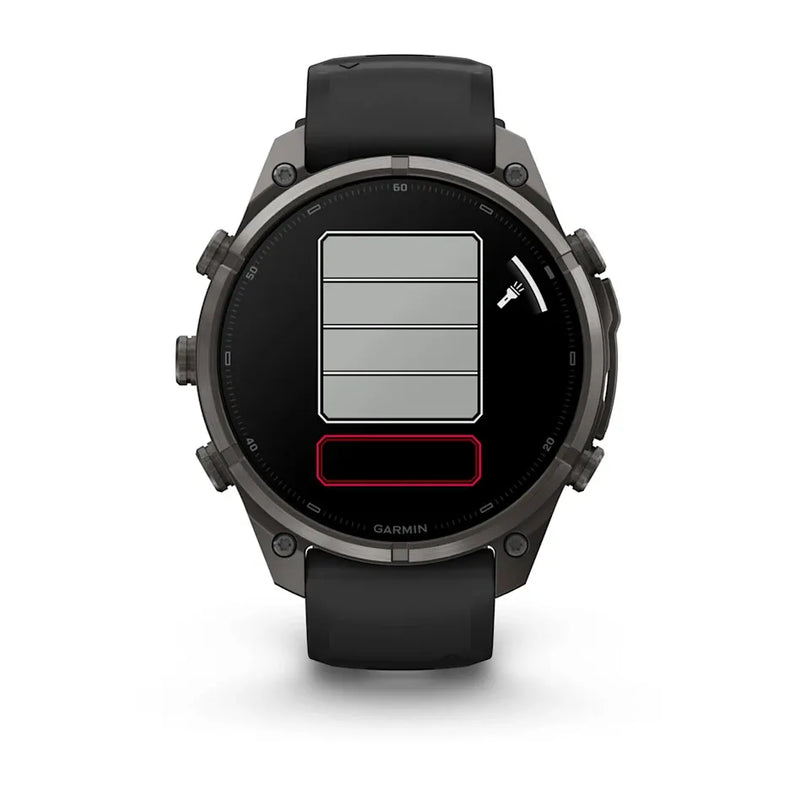 Fenix 9 Pro Smartwatch, 47mm - Carbon Gray DLC Titanium with Black/Pebble Grey Silicone Band - 010-04336-16