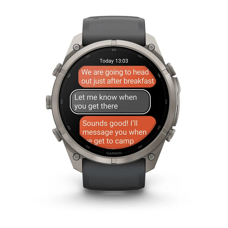 Fenix 9 Pro inReach Smartwatch, 51mm - Titanium with Graphite/Black Silicone Band - 010-04337-21