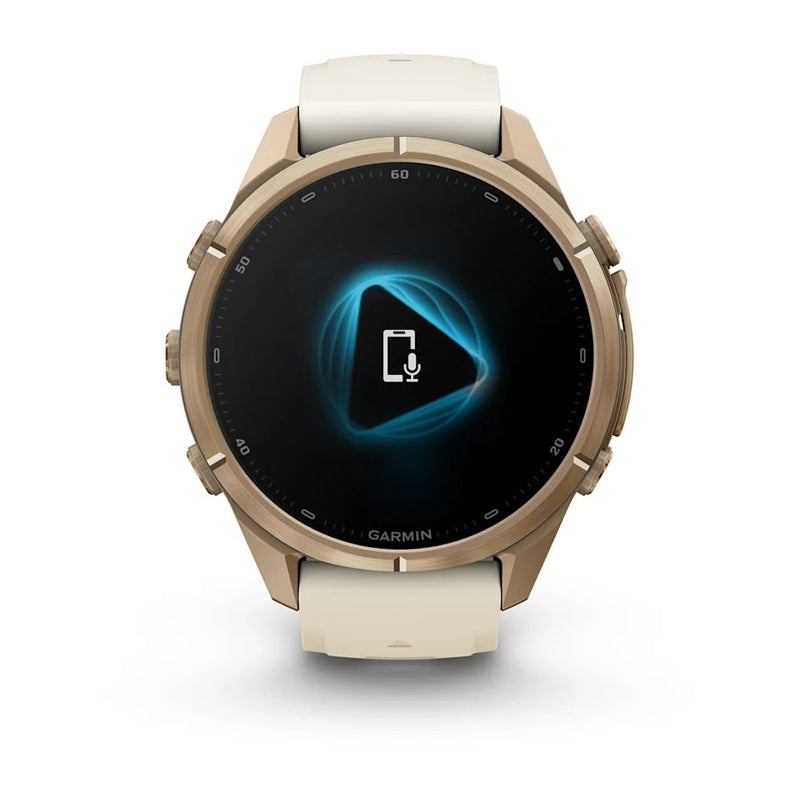 Fenix 9 Pro inReach Smartwatch, 43mm - Autumn Gold Titanium with Cream/French Grey Silicone Band - 010-04335-21