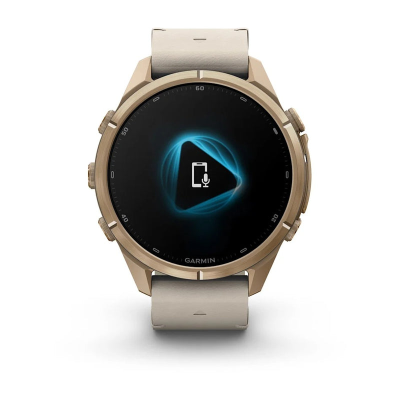Fenix 9 Pro inReach Smartwatch, 43mm - Autumn Gold Titanium with Bone Leather Band - 010-04335-41