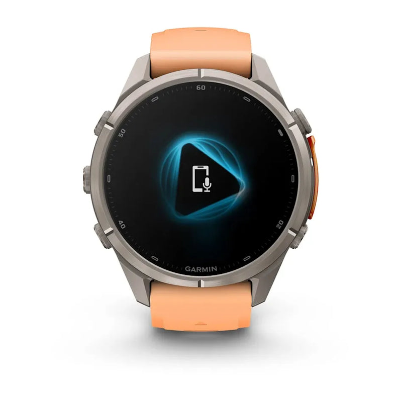 Fenix 9 Pro inReach Smartwatch, 43mm - Titanium with Shell Pink/Autumn Orange Silicone Band - 010-04335-01