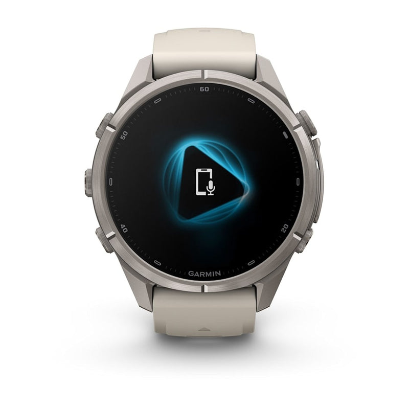 Fenix 9 Pro inReach Smartwatch, 43mm - Titanium with Fog Grey/Dark Sandstone Silicone Band - 010-04335-81