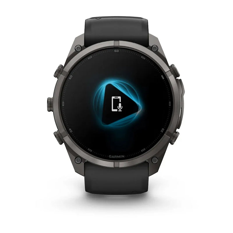 Fenix 9 Pro inReach Smartwatch, 51mm - Carbon Gray DLC Titanium with Black/Pebble Grey Silicone Band - 010-04337-11
