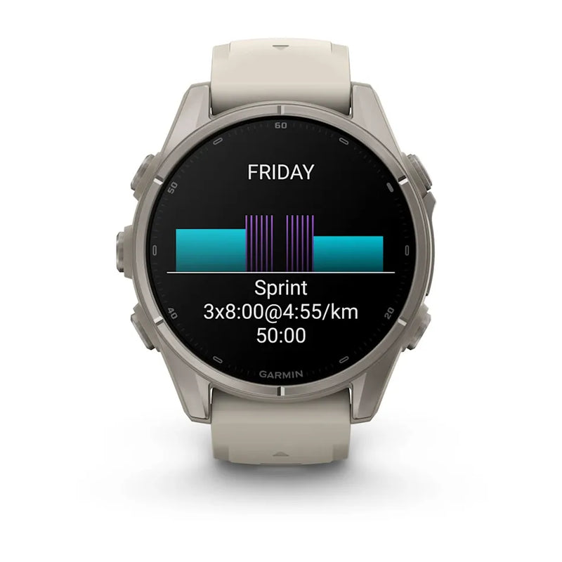 Fenix 9 Smartwatch, 43mm - Titanium with Fog Grey Silicone Band - 010-04761-01