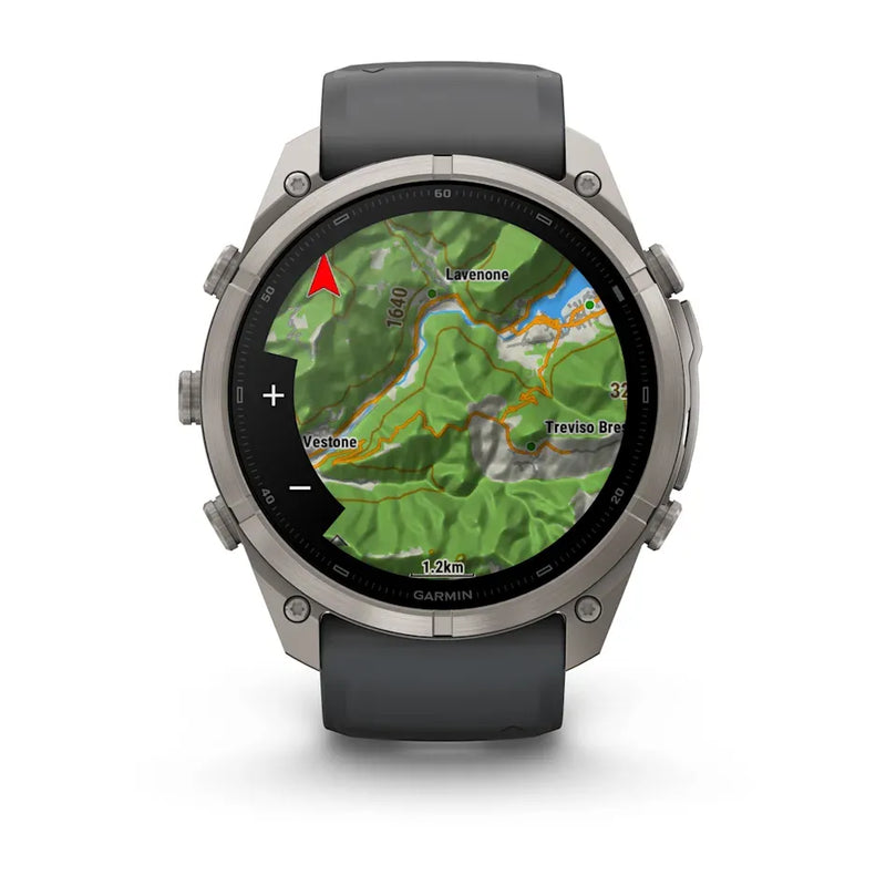 Fenix 9 Pro inReach Smartwatch, 51mm - Titanium with Graphite/Black Silicone Band - 010-04337-21