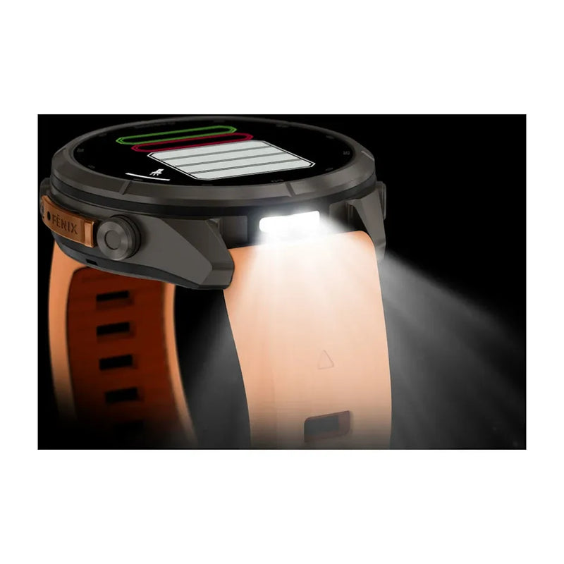 Fenix 9 Pro inReach Smartwatch, 43mm - Titanium with Shell Pink/Autumn Orange Silicone Band - 010-04335-01