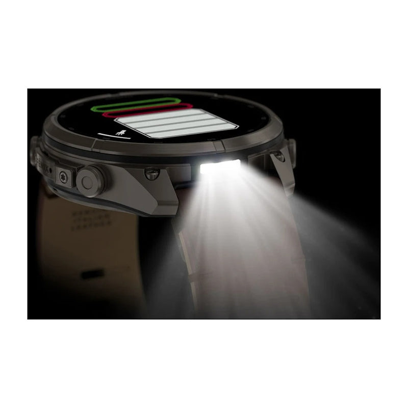 Fenix 9 Pro inReach Smartwatch, 47mm - Titanium with Walnut Leather Band - 010-04336-41