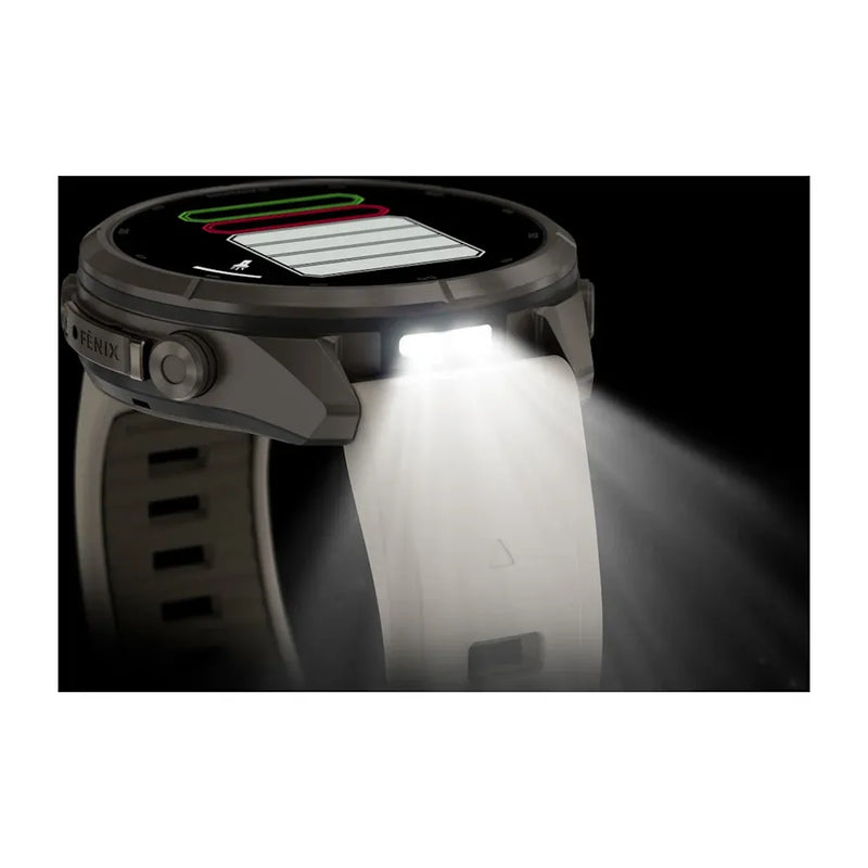 Fenix 9 Pro inReach Smartwatch, 43mm - Titanium with Fog Grey/Dark Sandstone Silicone Band - 010-04335-81