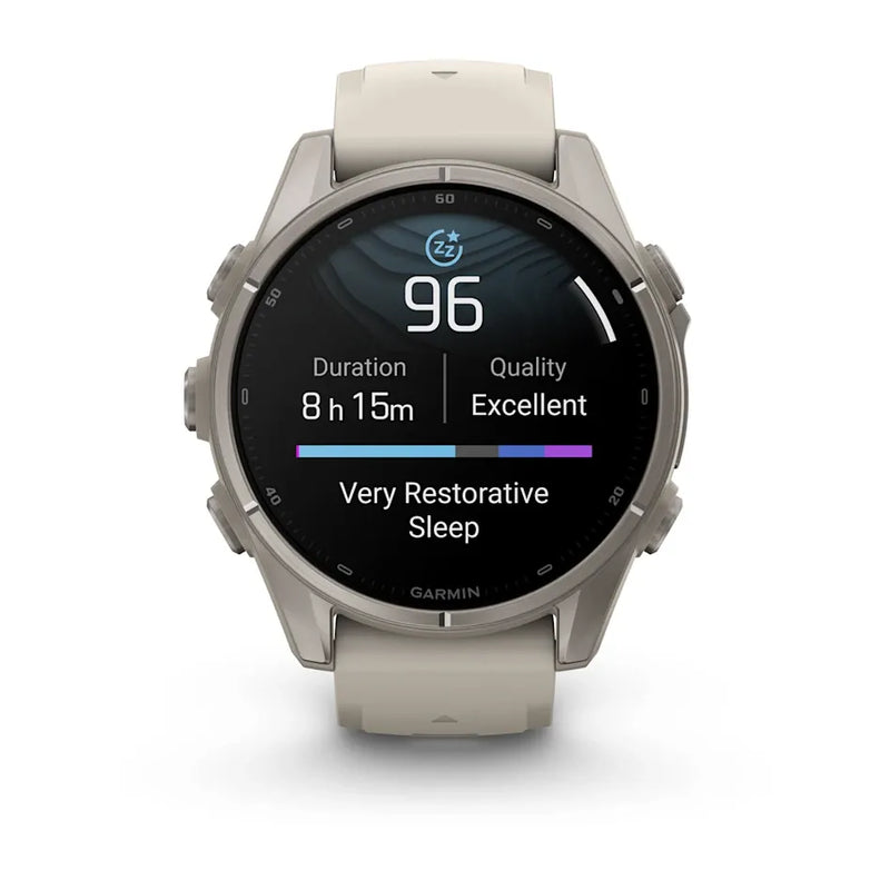 Fenix 9 Smartwatch, 43mm - Titanium with Fog Grey Silicone Band - 010-04761-01