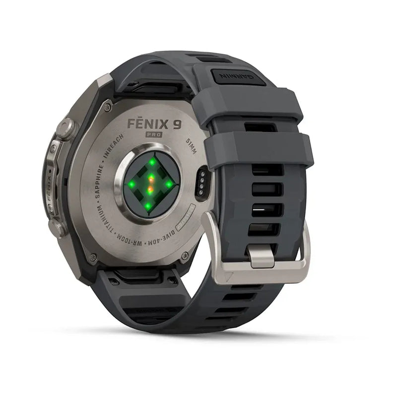 Fenix 9 Pro inReach Smartwatch, 51mm - Titanium with Graphite/Black Silicone Band - 010-04337-21