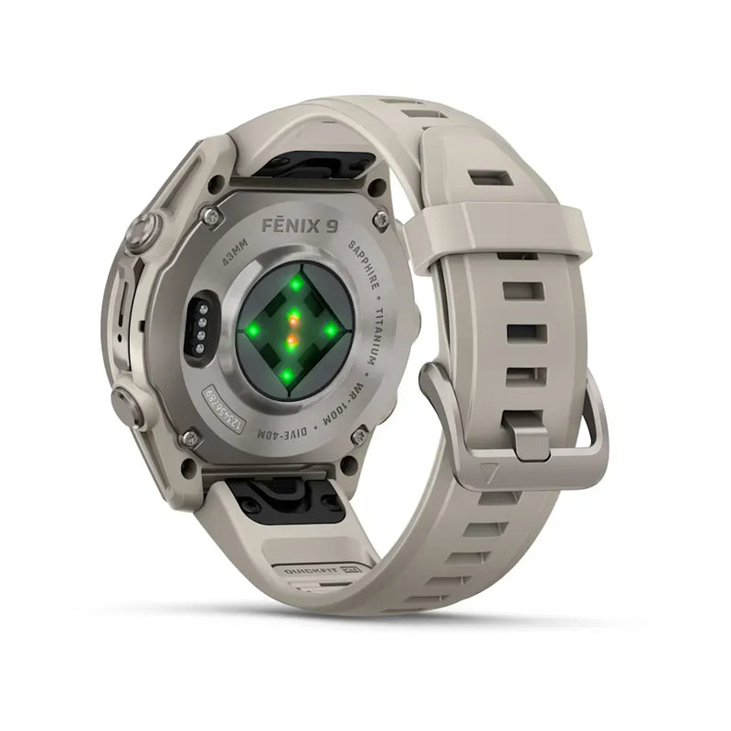 Fenix 9 Smartwatch, 43mm - Titanium with Fog Grey Silicone Band - 010-04761-01