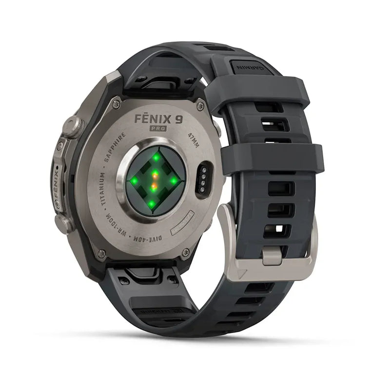 Fenix 9 Pro inReach Smartwatch, 47mm - Titanium with Graphite/Black Silicone Band - 010-04336-21