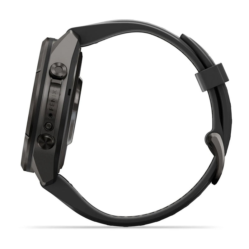 Fenix 9 Pro inReach Smartwatch, 43mm - Carbon Gray DLC Titanium with Black/Pebble Grey Silicone Band - 010-04335-11