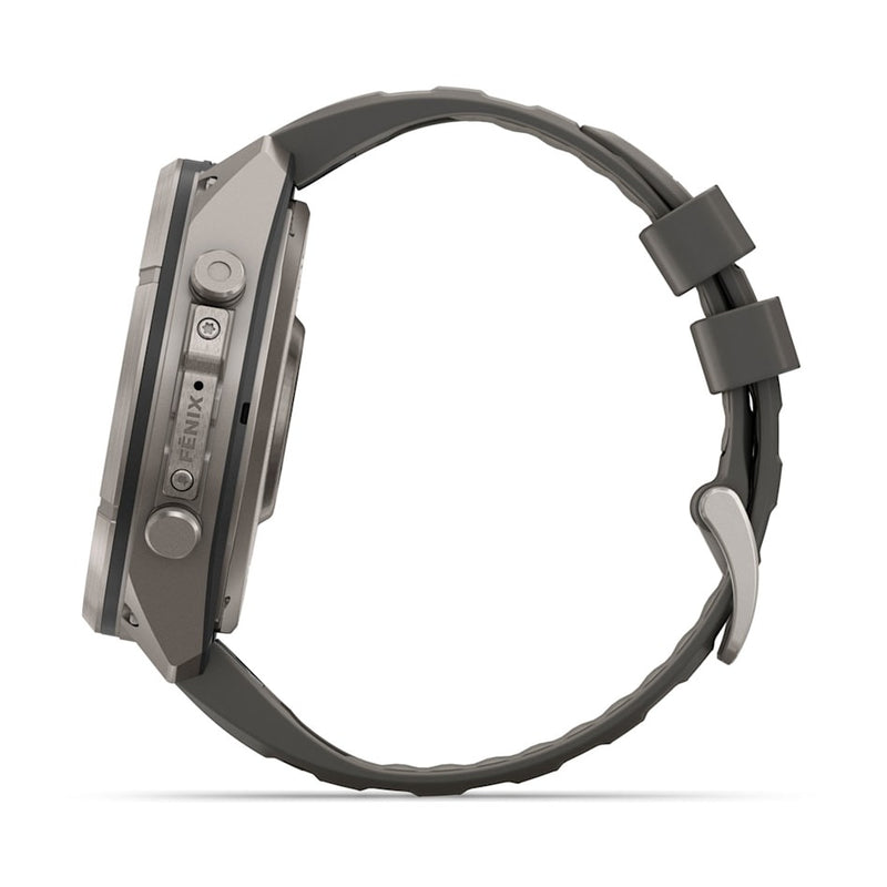 Fenix 9 Pro inReach Smartwatch, Solar 51mm - Titanium with Pebble Grey Silicone Band - 010-04339-01