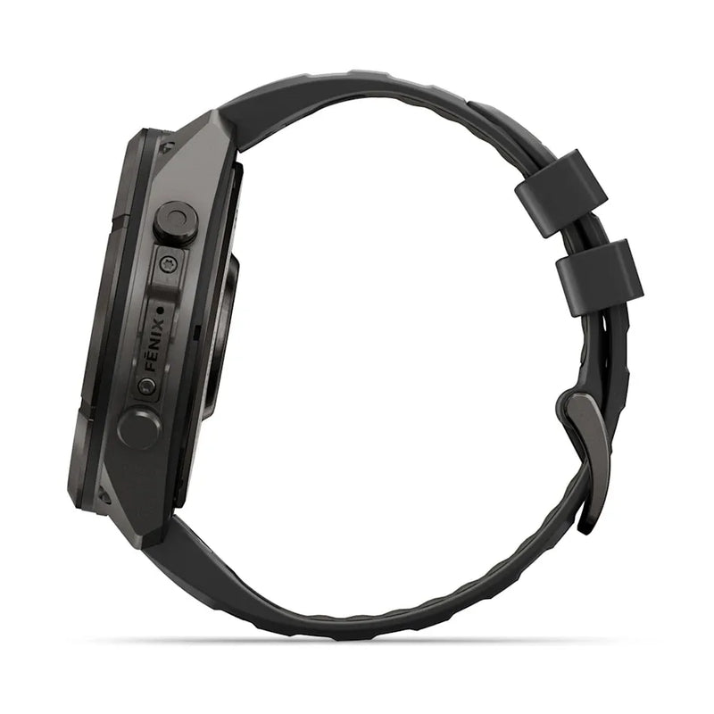 Fenix 9 Pro inReach Smartwatch, 51mm - Carbon Gray DLC Titanium with Black/Pebble Grey Silicone Band - 010-04337-11