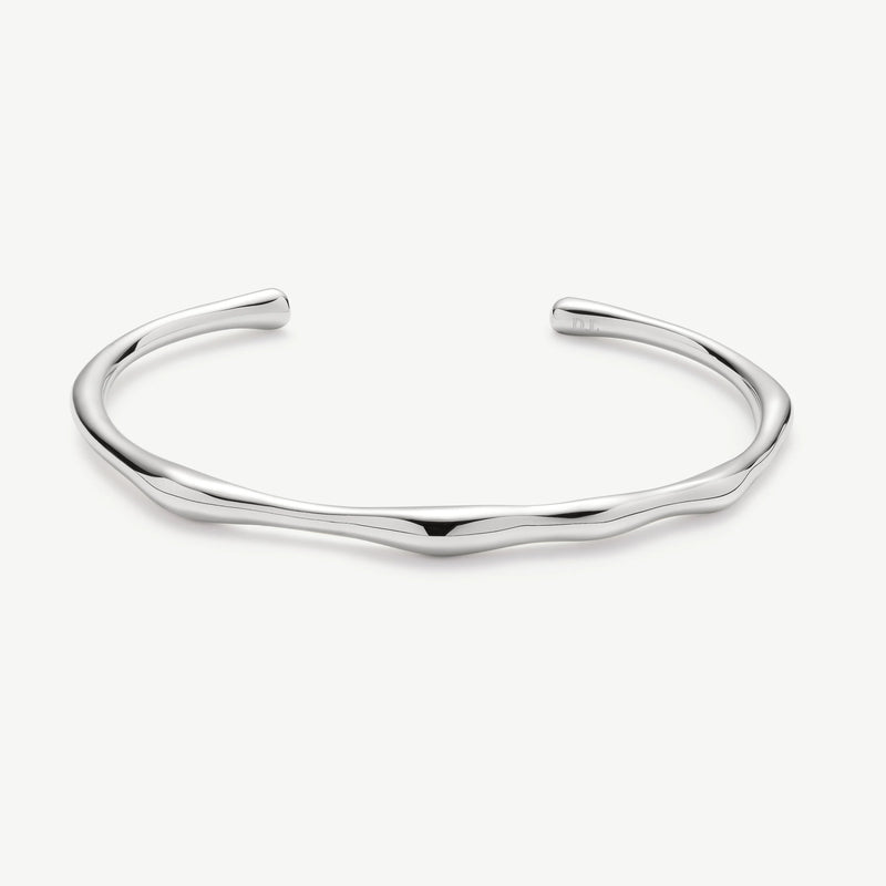 Bamboo Bangle - Silver