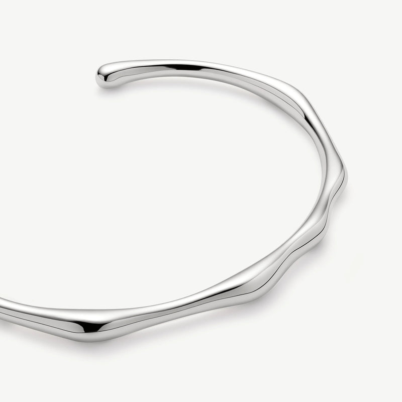 Bamboo Bangle - Silver