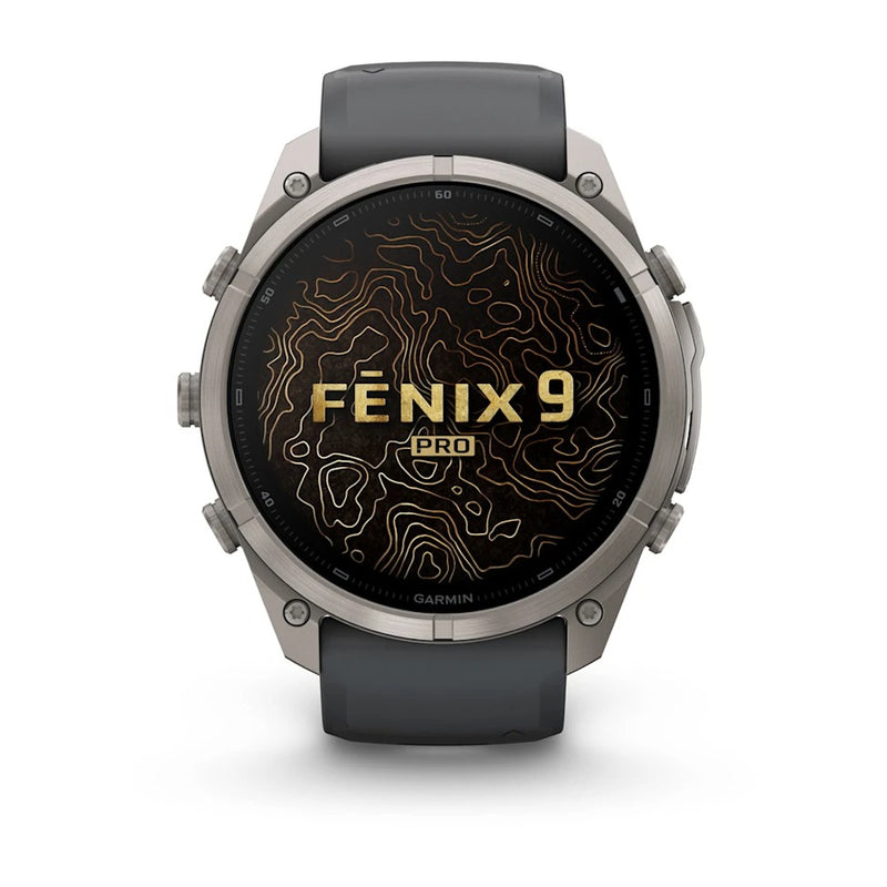 Fenix 9 Pro inReach Smartwatch, 51mm - Titanium with Graphite/Black Silicone Band - 010-04337-21