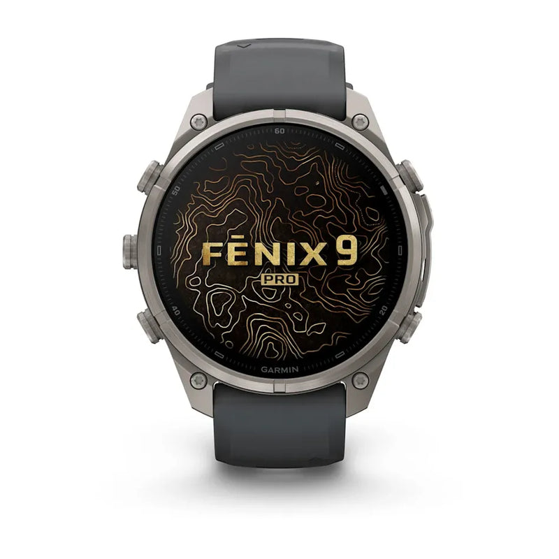 Fenix 9 Pro inReach Smartwatch, 47mm - Titanium with Graphite/Black Silicone Band - 010-04336-21