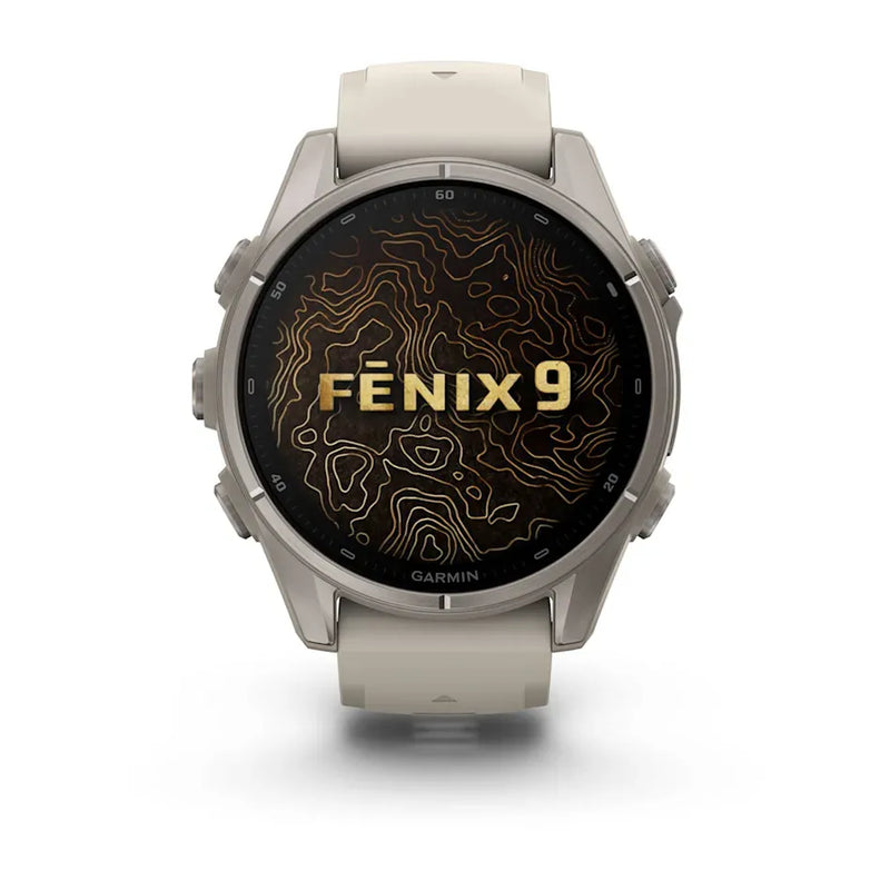 Fenix 9 Smartwatch, 43mm - Titanium with Fog Grey Silicone Band - 010-04761-01