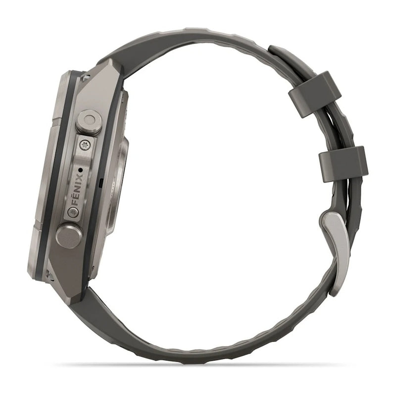 Fenix 9 Pro inReach Smartwatch, Solar 47mm - Titanium with Pebble Grey Silicone Band - 010-04338-01