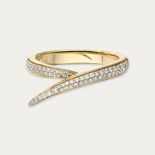 Interlocking Diamond Ring, Size N - 18ct Yellow Gold - IM005.YGWHRZL