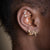 Illusion Claw Mini Huggie Hoop Earrings - Gold - SPG-143a