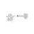 Sparkling Star Flat Back Earring (Single) - Silver - SPS-4a