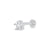 Sparkling Star Flat Back Earring (Single) - Silver - SPS-4a