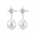 Hannah Martin Pearl Drop Star Stud Earrings - Silver - SPS-HM-28