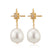 Hannah Martin Pearl Drop Star Stud Earrings - Gold - SPG-HM-28