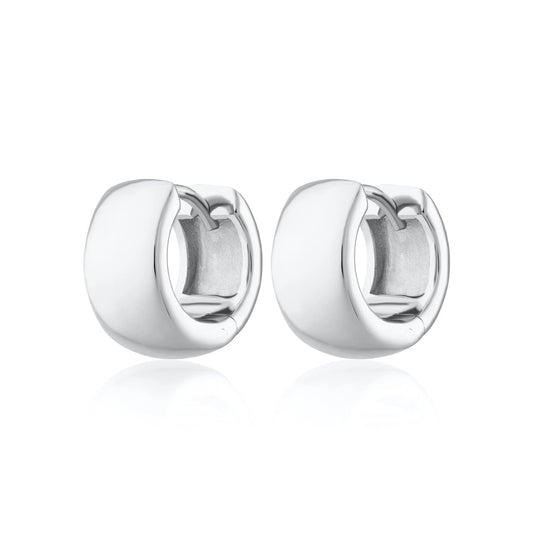 Super Chunk Huggie Earrings - Silver - SPS-316
