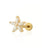 Sparkling Teeny Flower Flat Back Earring (Single Earring) - Gold - SPG-240a