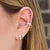 Hannah Martin Toi Et Moi Huggie Earrings - Silver - SPS-HM-35