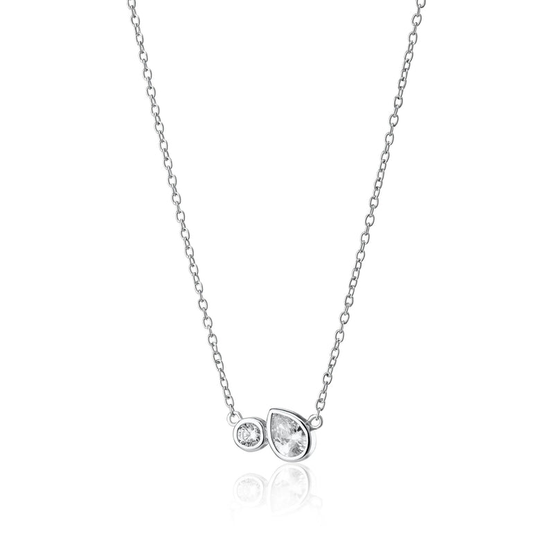 Hannah Martin Toi Et Moi Necklace - Silver - SPS-HM-30