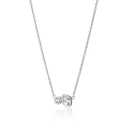 Hannah Martin Toi Et Moi Necklace - Silver - SPS-HM-30