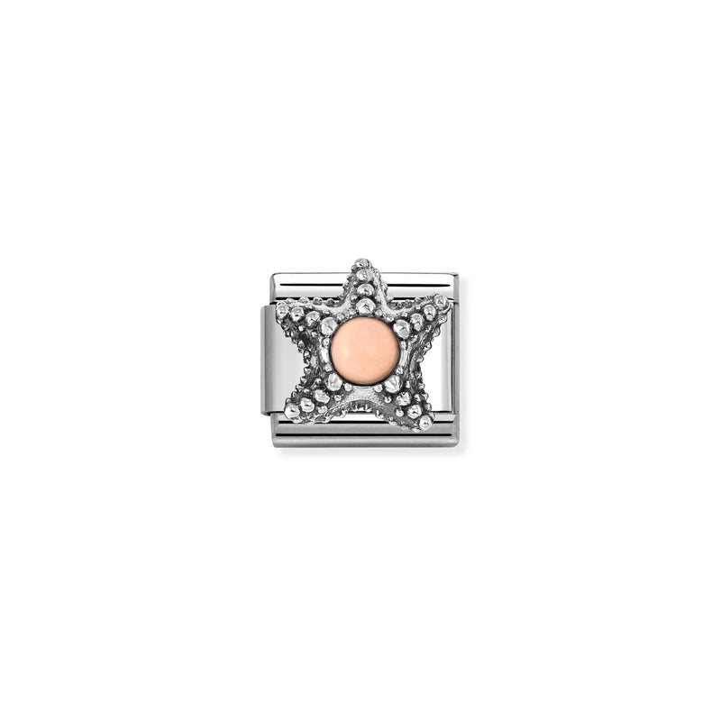 Composable Classic Pink Coral Starfish Link - Silver - 330511/07