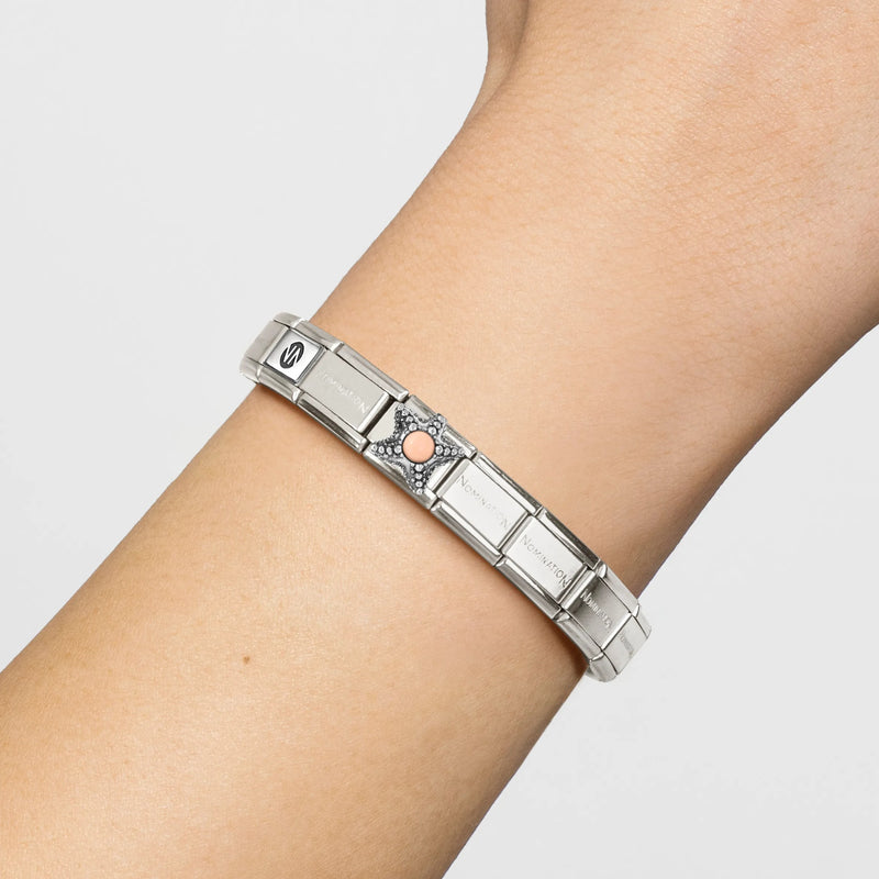 Composable Classic Pink Coral Starfish Link - Silver - 330511/07