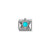 Composable Classic Turquoise Starfish Link - Silver - 330511/06